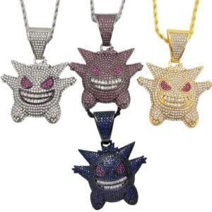 Collar GENGAR - 4 Colores "Plateado/Morado/Dorado/Azul" 60cm