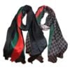 Bufanda GUCCI "Algodón Puro" Negro 180x70cm