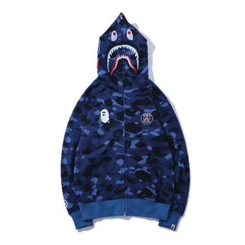 Polerón BAPE "PSG Azul Paris Saint Germain" Algodón Bordado
