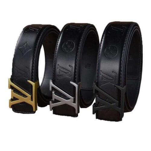 Cinturones LV LOUIS VUITTON "Cuero" - Cuero Hebilla Metal