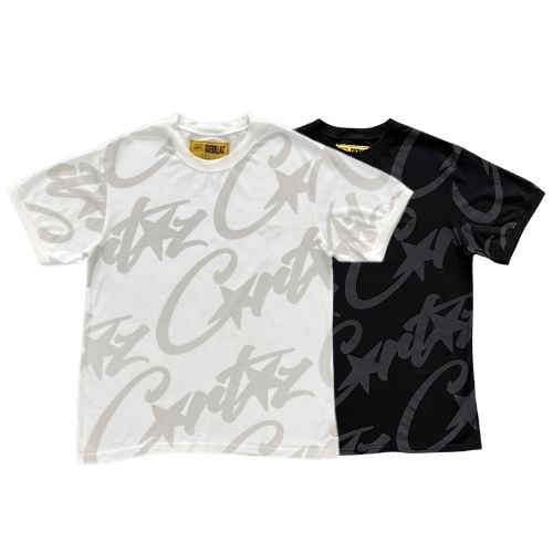 Polera CORTEIZ "Negra/Blanco" Alta Calidad 100% Algodón