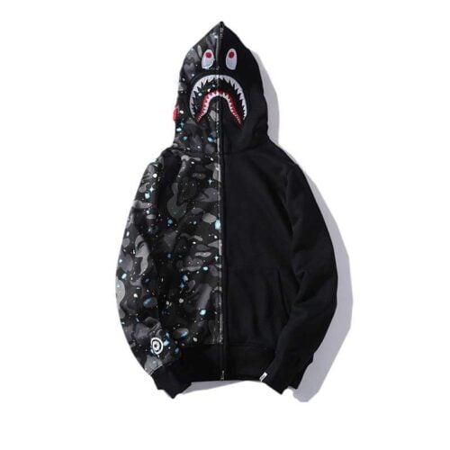 Poleron BAPE SHARK Algodón "Mitad Space Galaxia"