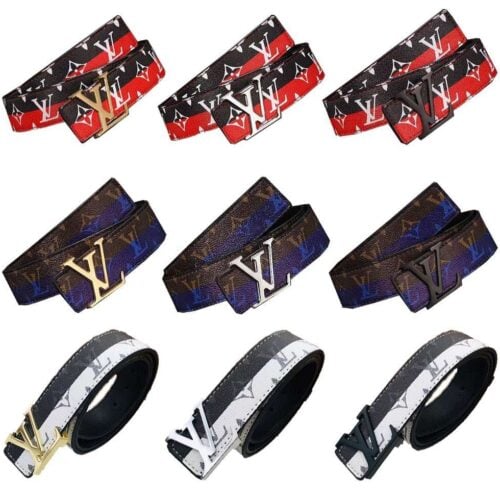 Cinturones LV LOUIS VUITTON "Mitades" – Cuero Hebilla Metal Alta Calidad