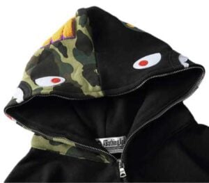Polerón BAPE SHARK "Mitad Militar Camuflado" ALGODÓN - Imagen 3