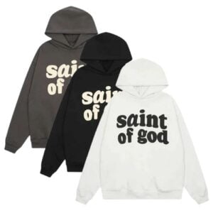 Poleron SAINT OF GOD "Gris" Algodon