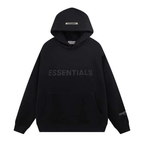 POLERON ESSENTIALS "Negro" ALGODÓN