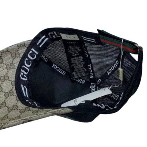 Gorro GUCCI de SOL "Snake Serpiente Negro Beige Cafe" - ALTA CALIDAD - Imagen 3