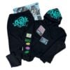 Conjunto SYNA Invierno "Negro/Celeste" + ACCESORIOS Algodón Real