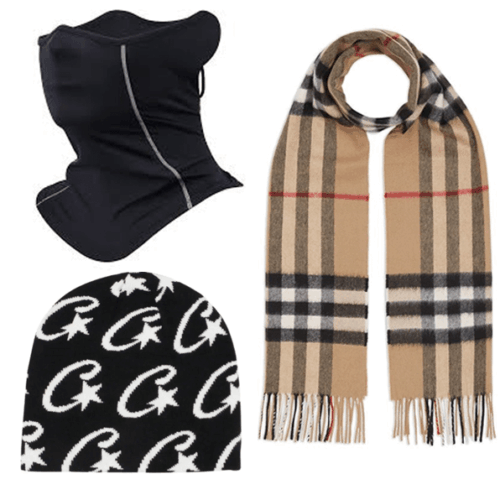 PACK Bufanda BURBERRY + Gorro CORTEIZ + Cuello Type NIKE
