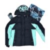 Casaca Parka SYNA "Negro/Celeste" PREMIUM + ACCESORIOS