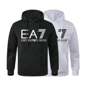 Poleron EA7 EMPORIO ARMANI "Negro/Blanco"