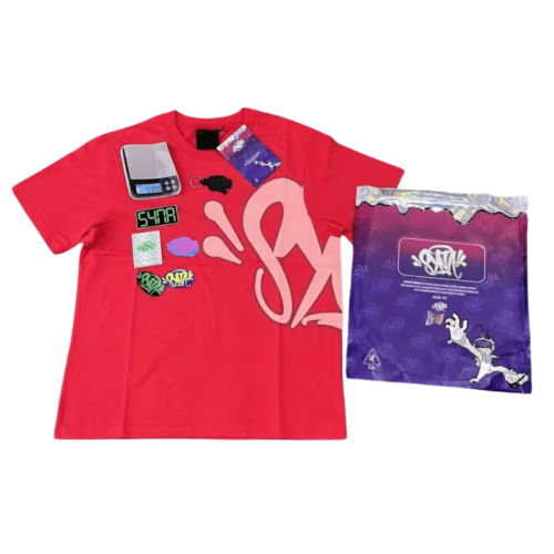 POLERA SYNA "Roja/Rosada" + BOLSA y STICKERS