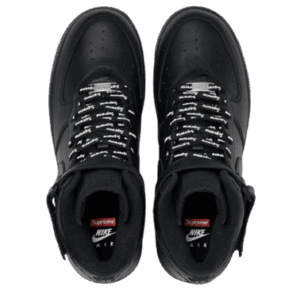 NIKE AIR FORCE 1 MID HIGH SUPREME "Negro/Blanco" - Imagen 2