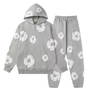 Conjunto Denim Tears Invierno "Gris Claro/Blanco" Algodón