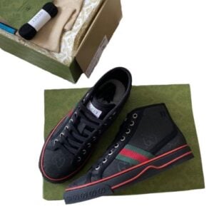 Zapatillas Gucci Tennis 1977 High Top GG "Negra" + CAJA