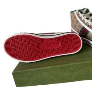 Zapatillas Gucci Tennis 1977 High Top GG "Beige" + CAJA - Imagen 3