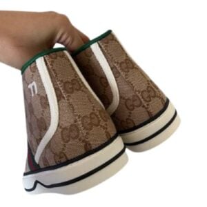 Zapatillas Gucci Tennis 1977 High Top GG "Beige" + CAJA - Imagen 4