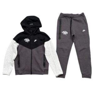 Conjunto NIKE TECH x SYNA CENTRAL CEE "Negro/Gris Oscuro/Blanco" Algodón Mejor Calidad