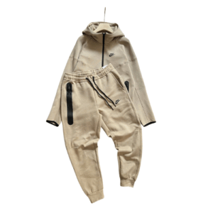 Conjunto NIKE TECH FLEECE SPORTSWEAR "Kaki/Negro" Algodón