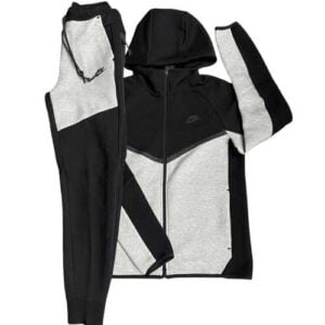 Conjunto NIKE TECH Fleece "Negro/Gris" 2025 Algodon Real