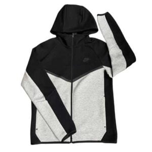 POLERON NIKE TECH FLEECE "Negro/Gris" 2025 Algodon Real