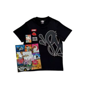 POLERA SYNA "Negro/Blanco" + BOLSA y STICKERS