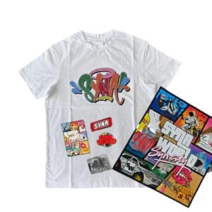 POLERA SYNA WORLD X GLASTONBURY "Blanco" + BOLSA y STICKERS