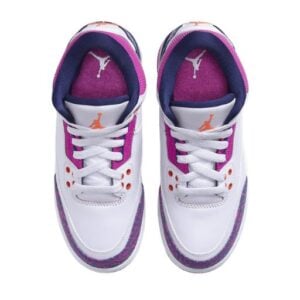 Alternative view of Air Jordan Retro 3 "Barely Grape Pink Purple" Rosa Morado