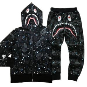 Conjunto BAPE SHARK "Galaxia Space" Algodón Puro