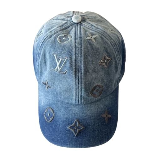 Gorro Louis Vuitton "Denim Monogram Washed Cap Agua U" - Alta Calidad