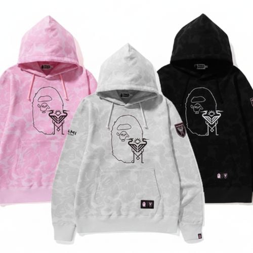 Polerones BAPE SHARK x Inter Miami Algodón "Logo" ALGODON ALTA CALIDAD