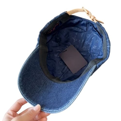 Alternative view of Gorro Louis Vuitton "Denim Monogram Washed Cap Agua U" - Alta Calidad