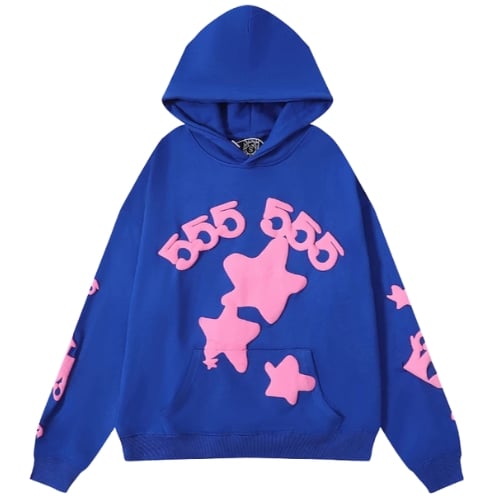 Polerón Sp5der Azul/Rosado Stars –  Premium Algodon Real