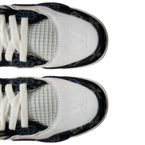 JORDAN RETRO 4 x LV LOUS VUITTON "White Blue Blancas Azul" - Imagen 5