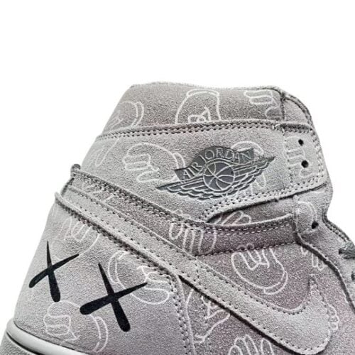 JORDAN RETRO 1 x KAWS "White Greid - Blanco Gris" - Imagen 4