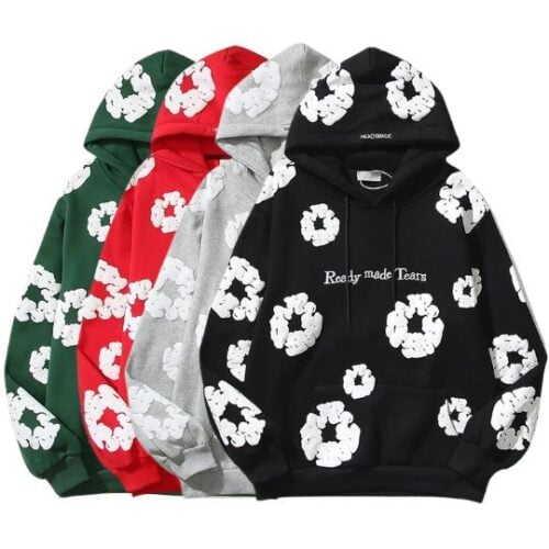 Polerones DENIM TEARS "Ready Made Tears" "Negro-Rojo-Gris-Verde" ALGODÓN PREMIUM