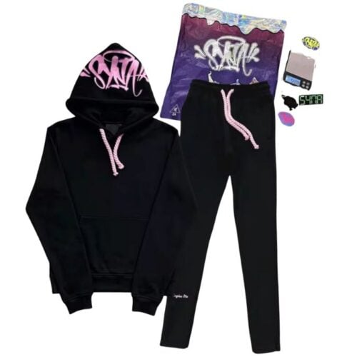 Conjunto SYNA Invierno "Negro/Rosa" + ACCESORIOS Algodón Real