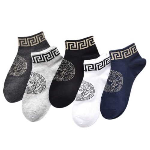 Pack 5 pares Calcetines bajos VERSACE «Algodón» PREMIUM