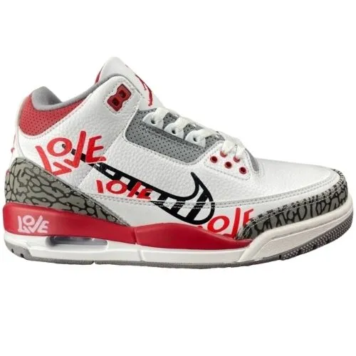 Air Jordan 3 Retro "Fire Red LOVE” Blanco Rojo