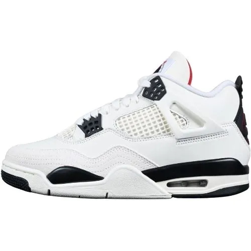 Air Jordan Retro 4 "Flight Club Sail/Black University Red" Blanco Rojo