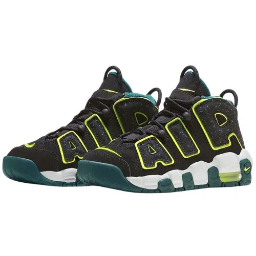 Alternative view of Nike Air More Uptempo Low "Geode Cian Black Teal Clear Jade Volt" Negro Verde