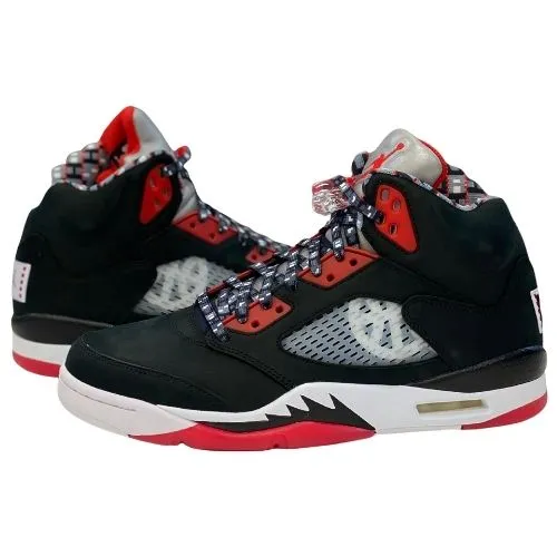 Alternative view of Air Jordan 5 Retro "Quai 54" Negro