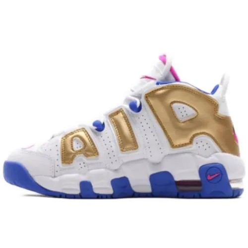 Nike Air More UPTEMPO "Peanut Butter & Jelly" Blanco Dorado Rosa