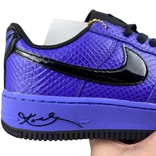 Alternative view of Air Force 1 Low Protro x FC Barcelona "Persian Violet and Black" Morado