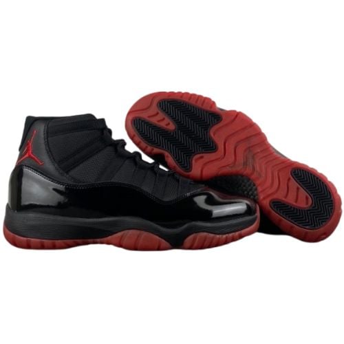 Alternative view of Air Jordan Retro 11 "Bred v2" Black Red Negro Rojo