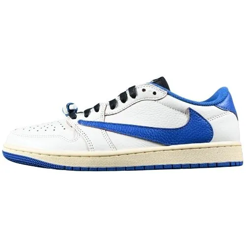 Fragment Design x Travis Scott x Air Jordan 1 Retro Low “Sail Military Blue"