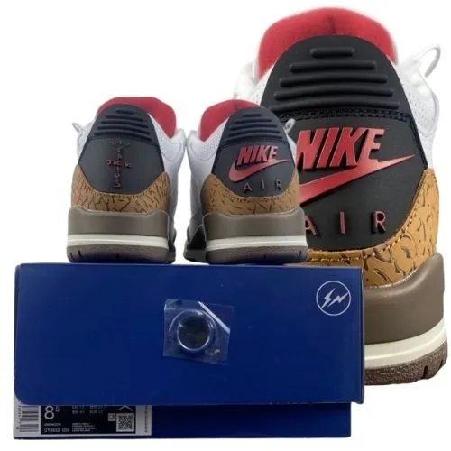 Alternative view of Air Jordan Retro 3 "Travis Scott" Blanco Tigre