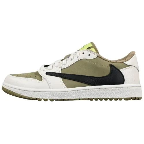 Nike Air Jordan 1 Retro Low Golf Travis Scott ”Neutral Olive” Verde Blanco