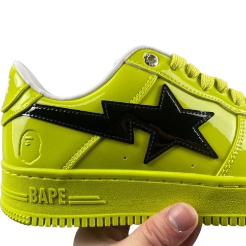 Alternative view of A Bathing Ape Bape Sta Nike Air Force 1 "Yellow Patent" Amarillas Reflectante Fluorescente