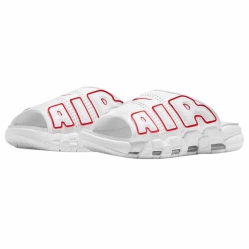Sandalias Chalas UPTEMPO x NIKE Slide - "Blancas/Rojo" + CAJA
